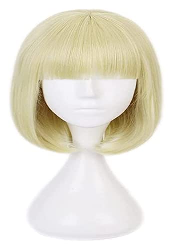 WELLHY Anime Twisted-Wonderland Cosplay Perücke Frauen Blonde Kurze Bob Cut Perücke mit for Root Hunt Rollenspiele Halloween Perücken mit Perückenkappe Coser Perücke von WELLHY