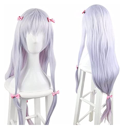 WELLHY Cosplay Perücke 27,5 Zoll Anime De Galen Haarverlängerungen Perücken Izumi Sagiri Cos Eromannga Schleife Cosplay Perücke for Coser WELLHY Cosplay Perücke 27,5 Zoll Anime De Galen Haarverlängerungen Perücken Izumi Sagiri Cos Eromannga Schleife Cosplay Perücke for Coser von WELLHY