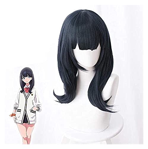 WELLHY Cosplay Perücke 50 cm Takarada Rikka Cosplay Perücke Anime Ssss. Gridman Rollenspiel Kunsthaar FLYAND for Coser von WELLHY