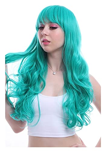 WELLHY Cosplay Perücke 65 cm/25,59 Zoll Frauen Cosplay Perücken Lange gewellte hitzebeständige synthetische Haare Perucas Cosplay Perücke for Coser von WELLHY