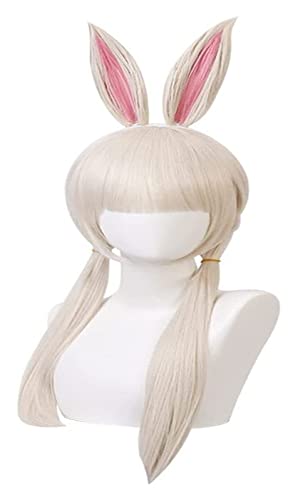 WELLHY Cosplay Perücke Anime Cosplay Kostüm Perücke BEASTARS Perücke Haru Hase Perücke Hellblond mit Hasenohren Perücke mit gratis Perückenkappe for Halloween Party Karneval Nachtleben Konzerte Hochze von WELLHY