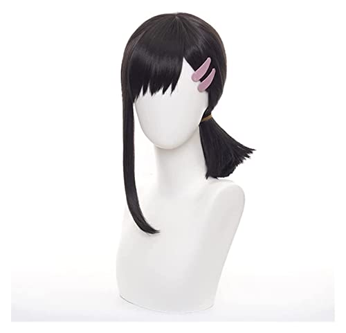 WELLHY Cosplay Perücke Anime Cosplay Kostüm Perücke Kettensägenmann Perücke Higashiyama Kobeni Perücke Naturschwarz Damenperücke mit Gratis Perückenkappe for Halloween Party Karneval Nachtleben Konzer von WELLHY