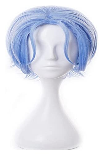 WELLHY Cosplay Perücke Anime Cosplay Kostüm Perücke SK∞/SK8 The Perücke Langa Perücke Blau Kurzhaar mit gratis Perückenkappe for Halloween Party Karneval Nachtleben Konzerte Hochzeiten for Coser von WELLHY