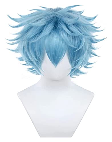 WELLHY Cosplay Perücke Anime Cosplay Kostüm Perücke Tokyo Revengers Perücke Souya Kawata Perücke Kurze Blaue Haare mit gratis Perückenkappe for Halloween Party Karneval Nachtleben Konzerte Hochzeiten von WELLHY