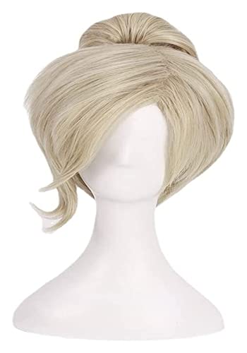 WELLHY Cosplay Perücke Anime Cosplay Perücke Angela Mercy Perücke Kurz Leinenblond Pferdeschwanz Hitzebeständige Kunsthaarperücke mit Gratis Perückenkappe for Party Täglich Halloween Coser Perücke WELLHY Cosplay Perücke Anime Cosplay Perücke Angela Mercy Perücke Kurz Leinenblond Pferdeschwanz Hitzebeständige Kunsthaarperücke mit Gratis Perückenkappe for Party Täglich Halloween Coser Perücke von WELLHY