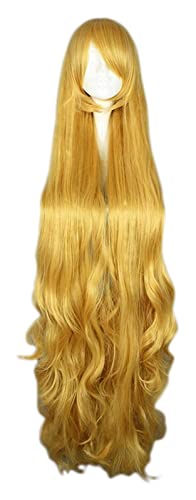 WELLHY Cosplay Perücke Anime GOSICK Victorique De Blois Damen Gelb Lange Lockige Perücke Cosplay Kostüm Hitzebeständiges Synthetisches Haar Halloween Party Perücken for Coser von WELLHY