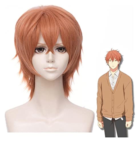 WELLHY Cosplay Perücke Anime Given Sato Mafuyu Kurze Perücke Cosplay Kostüm Hitzebeständiges Kunsthaar Haar Männer Frauen Halloween Party Perücken + Perückenkappe for Coser von WELLHY
