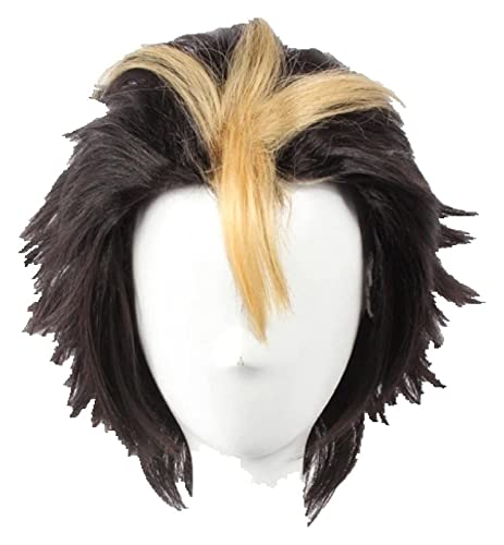 WELLHY Cosplay Perücke Anime Haikyuu!!Volleyball Nishinoya Yuu Kurze braune und Blonde hitzebeständige Cosplay Perücke for Coser von WELLHY