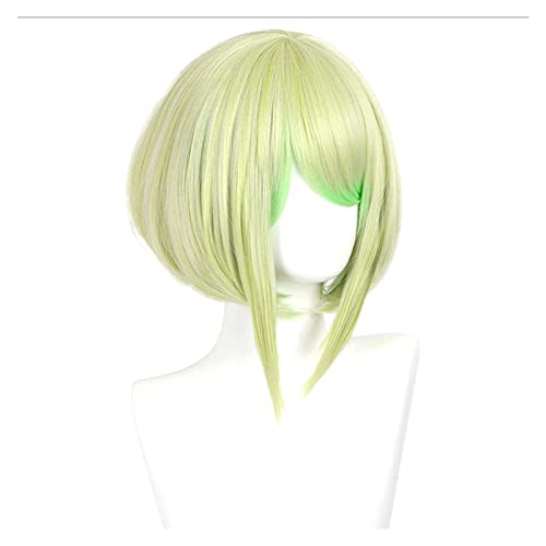 WELLHY Cosplay Perücke Anime PROMARE LIO FOTIA Cosplay Perücke Gelb-Grün Farbverlauf Haar Party Halloween Mädchen Cosplay Faser Synthetische Perücke for Coser von WELLHY