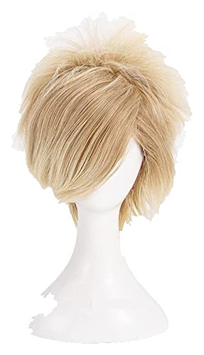 WELLHY Cosplay Perücke Axis Powers Hetalia APH Danmark Dänemark Cosplay Perücken Kurz Leinenblond Hitzebeständige Kunsthaarperücke + Perückenkappe for Coser von WELLHY