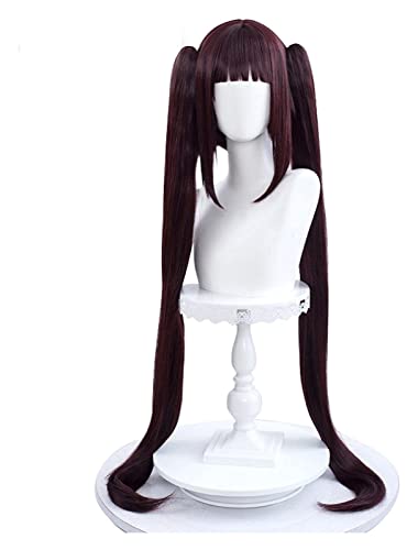 WELLHY Cosplay Perücke Chocola NEKOPARA Cosplay Perücke Schokolade Hitzebeständiges Kunsthaar Chocola Cosplay Haar + Perückenkappe for Coser von WELLHY