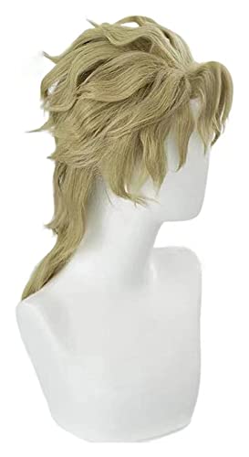 WELLHY Cosplay Perücke Dio Brando Perücke Bizarre Adventure Cosplay 45cm Männlich Braune Perücken Cosplay Anime Cosplay Perücken Hitzebeständige Synthetische Perücken for Coser von WELLHY