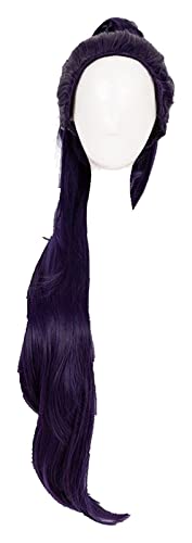 WELLHY Cosplay Perücke Game OW Widowmaker/Amelie Lacroix Cosplay Perücke 100 cm Dunkellila mit Clip Pferdeschwanz Hitzebeständige Synthetikperücke + Perückenkappe for Coser WELLHY Cosplay Perücke Game OW Widowmaker/Amelie Lacroix Cosplay Perücke 100 cm Dunkellila mit Clip Pferdeschwanz Hitzebeständige Synthetikperücke + Perückenkappe for Coser von WELLHY