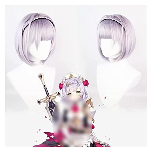WELLHY Cosplay Perücke Genshin Impact Perücke Anime Cosplay Noelle Perücke mit gratis Perückenkappe for Halloween Party Karneval Nachtleben Konzerte Hochzeiten for Coser von WELLHY