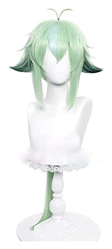 WELLHY Cosplay Perücke Genshin Impact Saccharose 85 cm Lange Perücke Grüner Apfel Perücke Hitzebeständiges Haar Frauen Halloween Rollenspiele AC+ Anime Cosplay Perücken for Coser von WELLHY