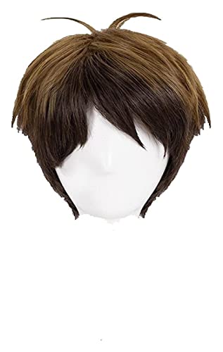 WELLHY Cosplay Perücke Haikyuu!!Volleyball Ushijima Wakatoshi Cosplay Perücke Kurz Camel Ombre Hitzebeständige Kunsthaarperücke + Perückenkappe for Coser von WELLHY