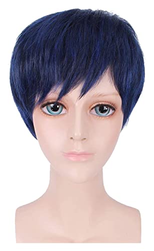 WELLHY Cosplay Perücke Kuroko no Basuke Gakuen Aomine Daiki Perücke Cosplay Kostüm Kuroko's Basketball Männer Frauen Kurze Kunsthaar Halloween Party Perücken for Coser von WELLHY
