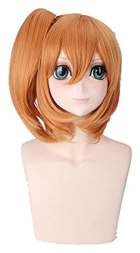 WELLHY Cosplay Perücke LoveLive Kousaka Honoka Perücke Love Live Cosplay Requisiten Kunsthaar Thema Party Rollenspiel Perücken Comic Con Karnevalsbekleidung Pferdeschwanz for Coser von WELLHY