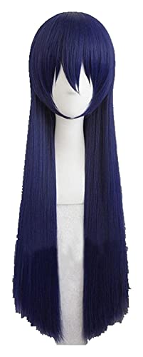 WELLHY Cosplay Perücke LoveLive!Love Live Sonoda Umi 80 cm Lange gerade gemischte Blaue hitzebeständige Cosplay-Kostümperücke for Coser von WELLHY