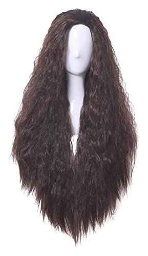 WELLHY Cosplay Perücke Moana Cosplay Perücken Prinzessin Cosplay Lange lockige dunkelbraune Perücke Halloween hitzebeständiges Kunsthaar for Coser von WELLHY