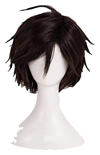 WELLHY Cosplay Perücke Mystic Messenger Jumin Han Cosplay Perücke kurz schwarz hitzebeständig Kunsthaarperücke + Perückenkappe for Coser von WELLHY
