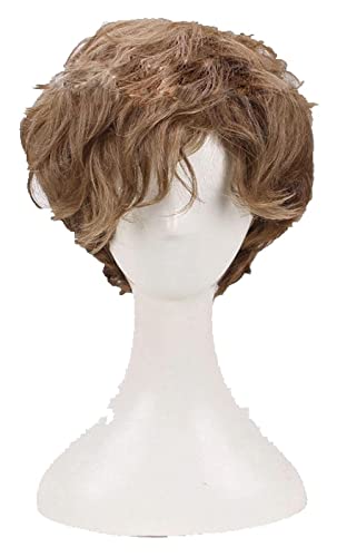 WELLHY Cosplay-Perücke Phantastische Tierwesen und wo sie zu Finden sind Newt Scamander Brown Curly Cosplay-Perücke Newt-Perücke Hitzebeständige Anime-Perücken + Perückenkappe for Coser von WELLHY