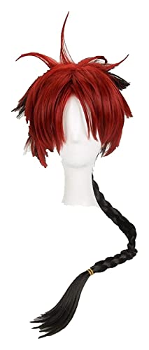 WELLHY Cosplay Perücke Seraph of The End Crowley Eusford Cosplay Perücken gestylt schwarz rot geflochtene hitzebeständige Kunsthaarperücke + Perückenkappe for Coser WELLHY Cosplay Perücke Seraph of The End Crowley Eusford Cosplay Perücken gestylt schwarz rot geflochtene hitzebeständige Kunsthaarperücke + Perückenkappe for Coser von WELLHY