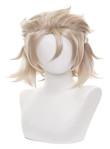 WELLHY Cosplay Perücke Spiel Genshin Impact Perücke Anime Cosplay Albedo Perücke mit gratis Perückenkappe for Halloween Party Karneval Nachtleben Konzerte Hochzeiten for Coser von WELLHY