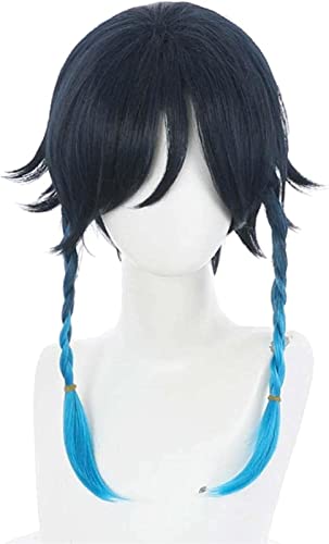 WELLHY Cosplay Perücke Spiel Genshin Impact Venti Cosplay Perücke Hitzebeständiges Kunsthaar Karneval Halloween Party Requisiten for Coser von WELLHY