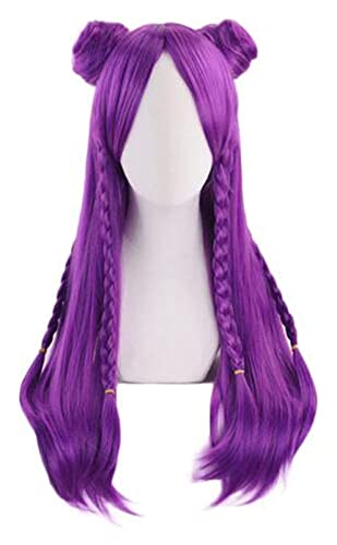 WELLHY Cosplay Perücke Spiel K/DA Kaisa Cosplay Perücken Lila KDA Cosplay Perücke mit Brötchen Halloween Hitzebeständiges Kunsthaar for Coser WELLHY Cosplay Perücke Spiel K/DA Kaisa Cosplay Perücken Lila KDA Cosplay Perücke mit Brötchen Halloween Hitzebeständiges Kunsthaar for Coser von WELLHY