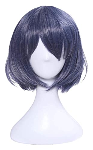 WELLHY Cosplay Perücke Spiel SINoALICE Alice Cosplay Perücken kurz gemischte Blaue Farbe Halloween Cosplay Perücke hitzebeständiges Kunsthaar for Coser von WELLHY