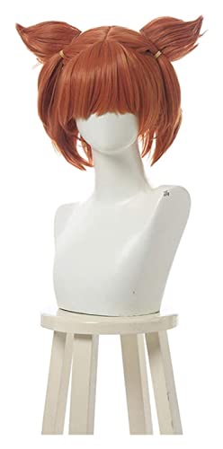 WELLHY Cosplay Perücke Stephen King It Cosplay Perücke Halloween Pennywise Female Cosplay Short Orange Perücken Hitzebeständiges Kunsthaar for Coser von WELLHY