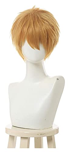 WELLHY Cosplay Perücke Toilet-Bound Hanako-kun Minamoto Kou Cosplay Perücke Kurz Gelb Herren Perücken Hitzebeständiges Kunsthaar Anime Cosplay for Coser von WELLHY
