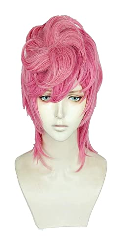WELLHY Cosplay Perücke Trish UNA Cosplay Perücke Anime Bizarre Adventure Golden Wind Trish UNA Hitzebeständiges Haar Cosplay Perücke + Perückenkappe for Coser von WELLHY