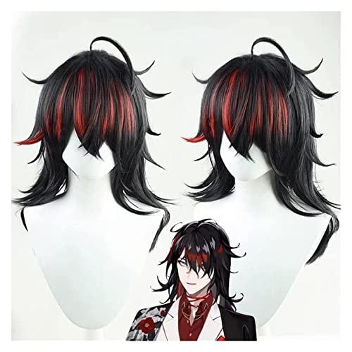 WELLHY Cosplay Perücke VTuber Hololive Vox Akuma Cosplay Perücke schwarz gemischtes rotes hitzebeständiges Kunsthaar mit Perückenkappe for Halloween Kostüm Karneval for Coser WELLHY Cosplay Perücke VTuber Hololive Vox Akuma Cosplay Perücke schwarz gemischtes rotes hitzebeständiges Kunsthaar mit Perückenkappe for Halloween Kostüm Karneval for Coser von WELLHY