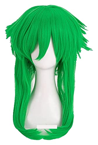 WELLHY Cosplay Perücke Vocaloid Megpoid Gumi Cosplay Perücke Anti-Alice Grasgrün Hitzebeständige Kunsthaarperücke + Perückenkappe for Coser von WELLHY