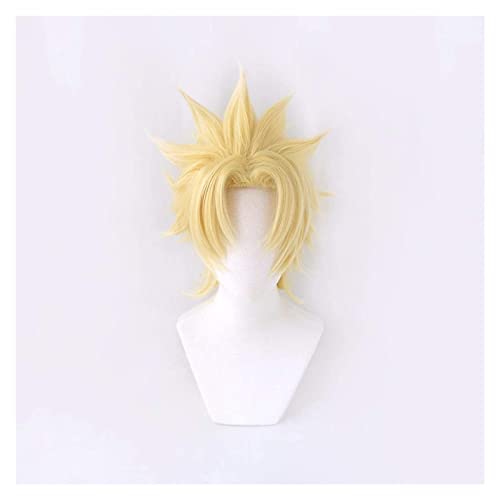 WELLHY Cosplay Perücke 's Bizarre Adventure Caesar Anthonio Zeppeli Kurze Perücke Cosplay Kostüm Hitzebeständiges Synthetisches Haar Männer Frauen Perücken for Coser von WELLHY