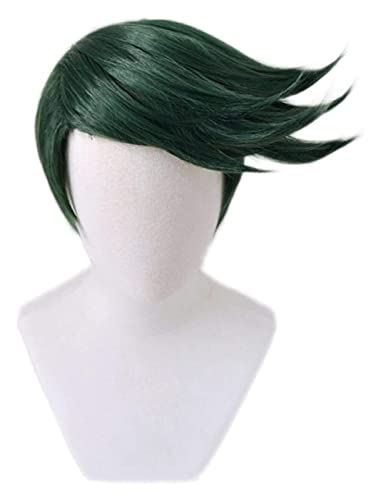 WELLHY Cosplay-Perücke 's Bizarre Adventure Rohan Kishibe Kurzer dunkelgrüner Stil Hitzebeständiges Kunsthaar Halloween-Party Cosplay-Perücke for Coser WELLHY Cosplay-Perücke 's Bizarre Adventure Rohan Kishibe Kurzer dunkelgrüner Stil Hitzebeständiges Kunsthaar Halloween-Party Cosplay-Perücke for Coser von WELLHY