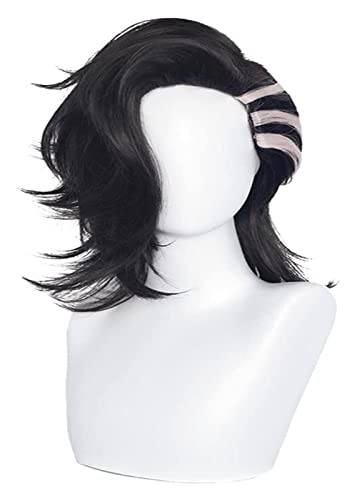 WELLHY Kokonoi Hajime Anime Schwarze Cosplay Perücke for Tokyo Revengers Charakter Kurze Flauschige Cosplay Perücke Coser Perücke von WELLHY