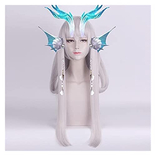 WELLHY Perücke for Halloween Fashion Christmas Party Dress Up Wig King Xi Shi FMVP Skin Yulong Qingying Cosplay Wig Coser Perücke von WELLHY