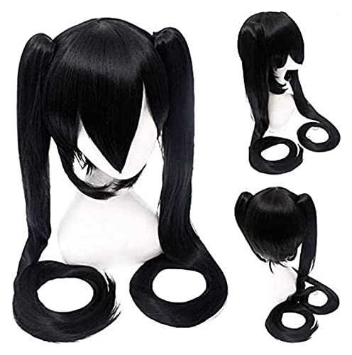 WELLHY Perücke for Halloween Mode Weihnachtsfeier Verkleidung Perücke Miku Senbon Sakura Hatsune Snow Hatsune Sakura Hatsune Albino Hatsune Kamomori Sanae Cosplay Perücke Farbe: Cy120-6 (hellblaue Hat von WELLHY