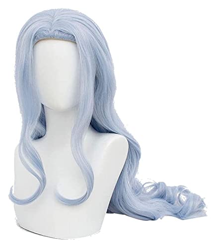 WELLHY Soyusunny Lange Grau Blau Eri Cosplay Perücken for Frauen Mädchen Halloween Party Japanische Charaktere Coser Perücke von WELLHY