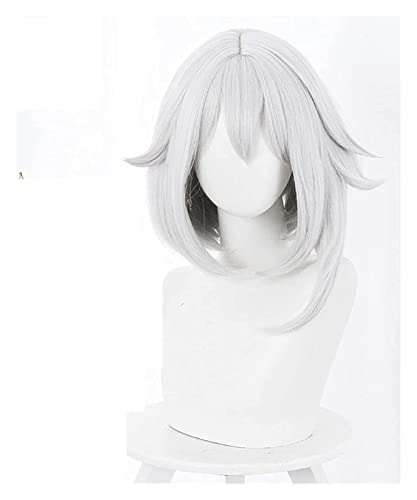 WELLHY Spiel Genshin Impact Cosplay Perücke Diluc Paimon EULA Keqing Figuren Männer Frauen Haar Perücken Halloween Kostüm Party Requisiten (Paimon) Coser Perücke von WELLHY
