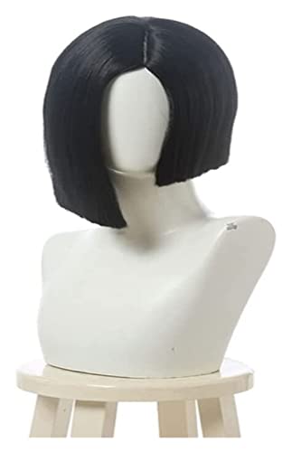 WELLHY Valorant Viper Cosplay-Perücke, kurz, gerade, schwarz, Cosplay-Perücke, hitzebeständig, Kunsthaar, Coser-Perücke von WELLHY