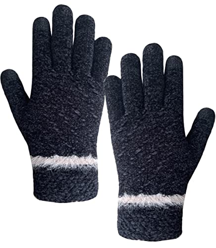 WELLQUA Touchscreen Handschuhe Damen - Winter Warme Strickhandschuhe Touch Screen Outdoor Gestrickte Fäustlinge Winterhandschuhe für Frauen Herren von WELLQUA