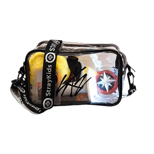 WELLRI Kpop Merch Lightstick Display PVC Tasche StrayKids World Tour Konzert Crossbody Umhängetasche Reise Kosmetiktasche SKZ Stay Fans Geschenke von WELLRI