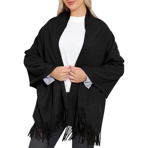 WELROG Kaschmir Schal Damen mit Quasten Weiche Großer Winterschal für Damen 200 * 70cm von WELROG