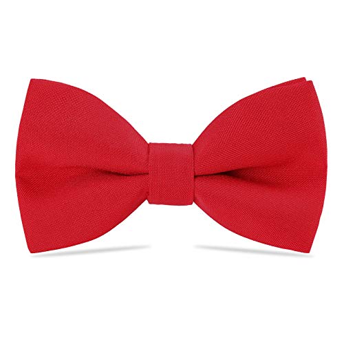 WELROG Klassische gebundene Fliege Kids & Men’Formal Solid Tuxedo Gabardine Einstellbare Fliege Krawatte für Erwachsene & Kinder für Hochzeitsfeier Ausgefallene Plain Bowties von WELROG