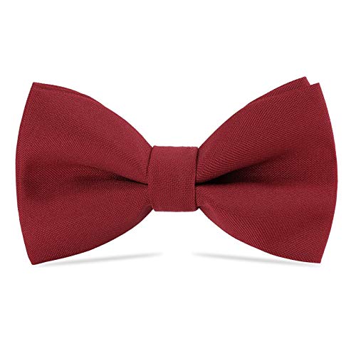 WELROG Klassische gebundene Fliege Kids & Men’Formal Solid Tuxedo Gabardine Einstellbare Fliege Krawatte für Erwachsene & Kinder für Hochzeitsfeier Ausgefallene Plain Bowties von WELROG