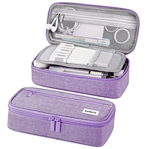 WEMATE Federmäppchen Federtaschen Mäppchen Etui Stifte 5 Fach, Große Kapazität Pencil Case Großes Federmäppchen Tasche Halter Schreibwaren Zippered Desk Organizer von WEMATE